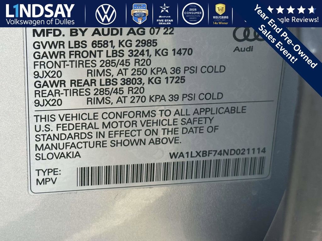 Used 2022 Audi Q7 3.0T Premium Plus w/ Premium Plus Package image 26