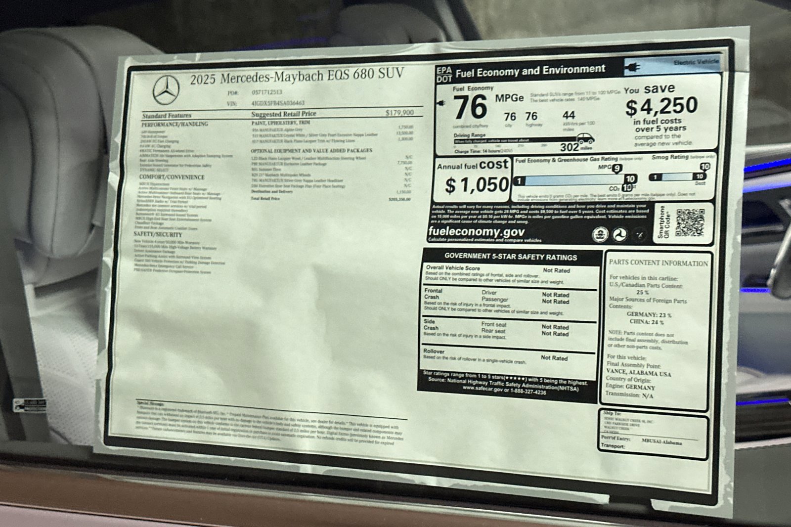 New 2025 Mercedes-Benz Maybach EQS 680 4MATIC image 31