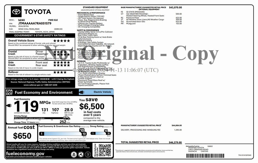 Used 2024 Toyota bZ4X XLE w/ Weather Package image 4