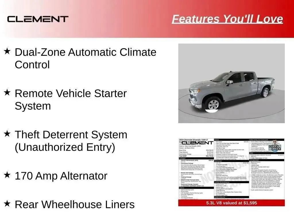 Used 2024 Chevrolet Silverado 1500 LT w/ Protection Package AWD/4WD image 68