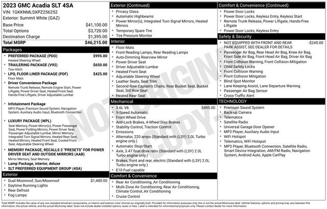 Used 2023 GMC Acadia SLT w/ Preferred Package FWD image 16