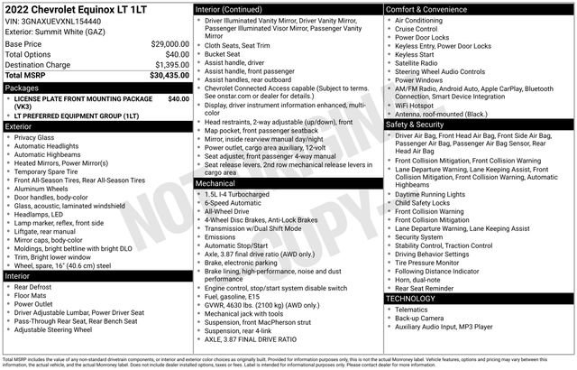 Used 2022 Chevrolet Equinox LT image 48