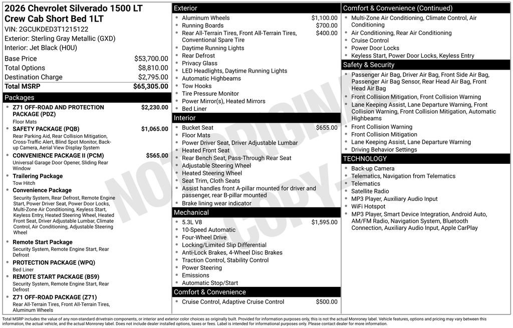 New 2026 Chevrolet Silverado 1500 LT AWD/4WD image 33