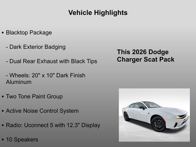 New 2026 Dodge Charger Scat Pack w/ Blacktop Package AWD/4WD image 29