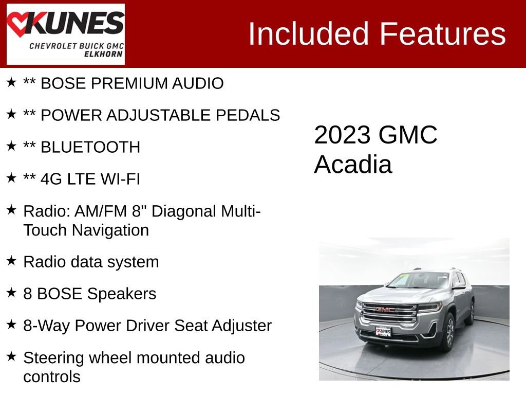 Used 2023 GMC Acadia SLT image 3