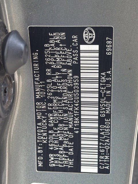Used 2012 Toyota Camry XLE FWD image 15