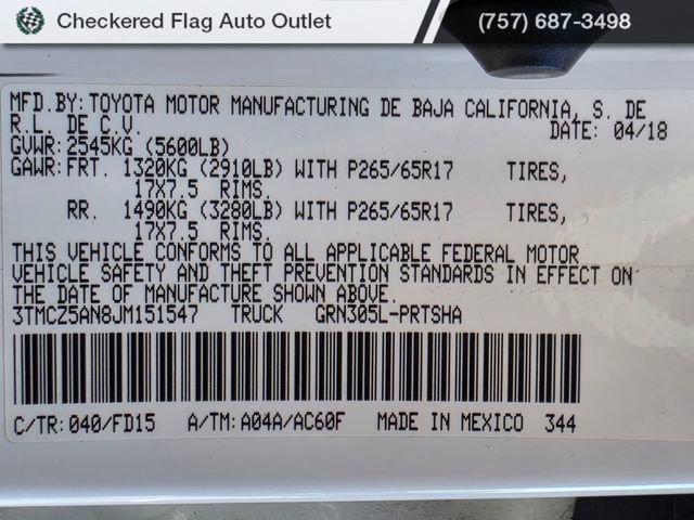 Used 2018 Toyota Tacoma TRD Sport image 46