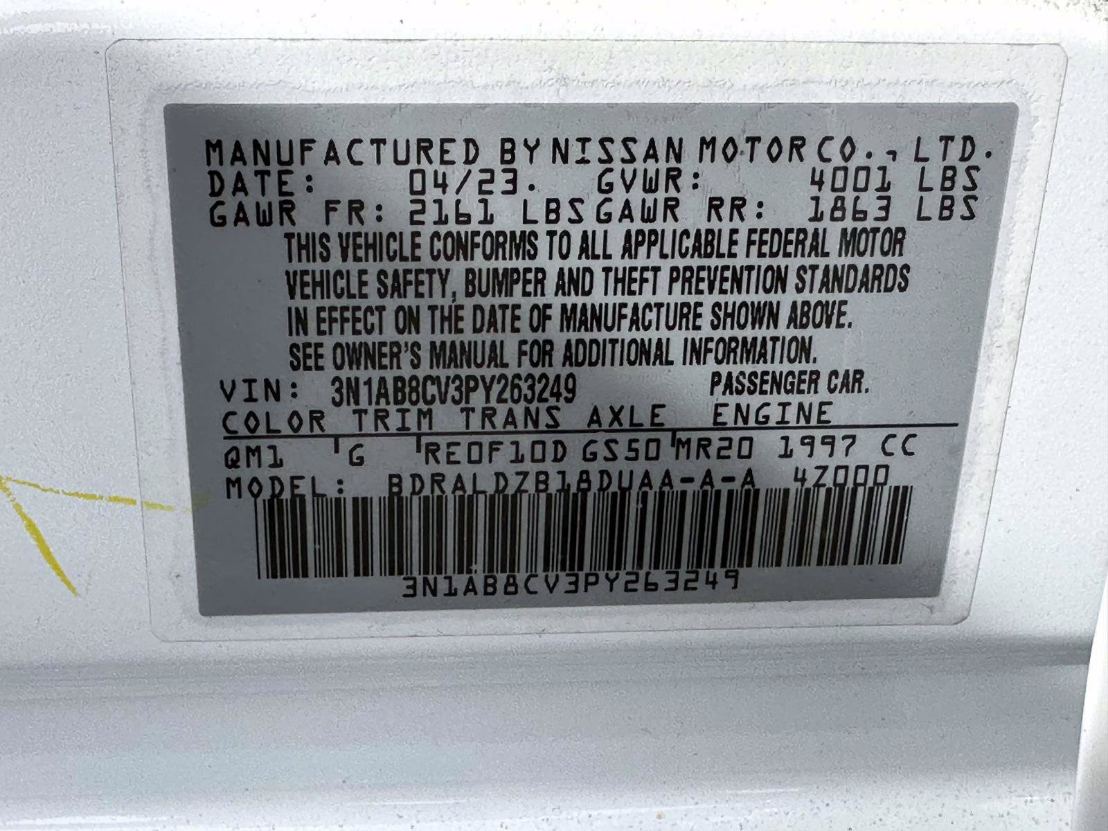 Certified 2023 Nissan Sentra SV w/ All-Weather Package FWD image 31