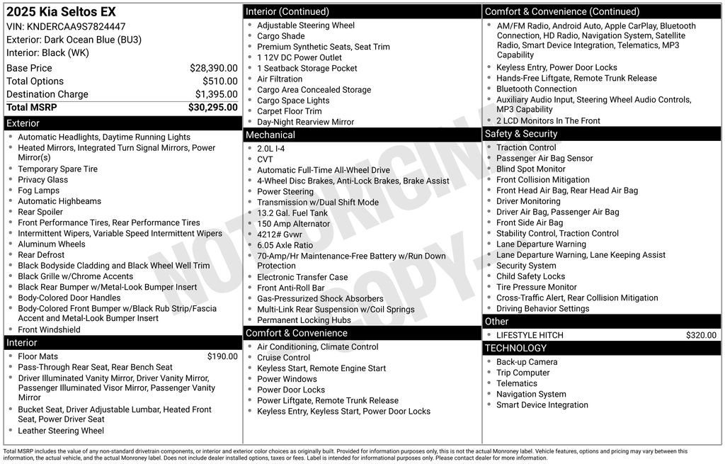 Certified 2025 Kia Seltos EX image 35