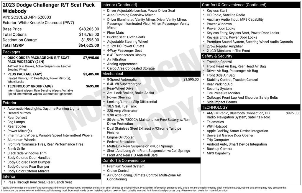 Used 2023 Dodge Challenger R/T Scat Pack RWD image 5