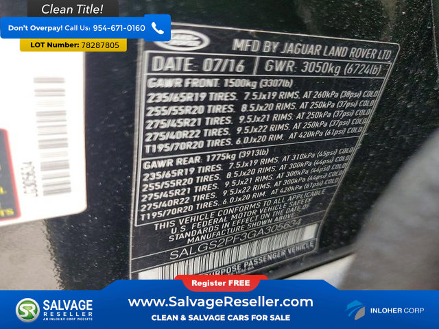 Used 2016 Land Rover Range Rover HSE AWD/4WD image 17