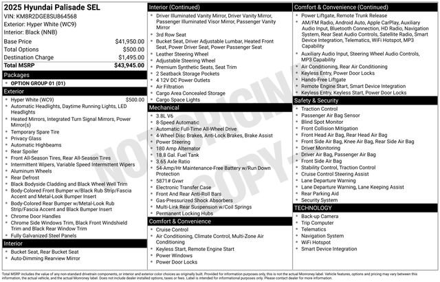 Certified 2025 Hyundai Palisade SEL AWD/4WD image 10