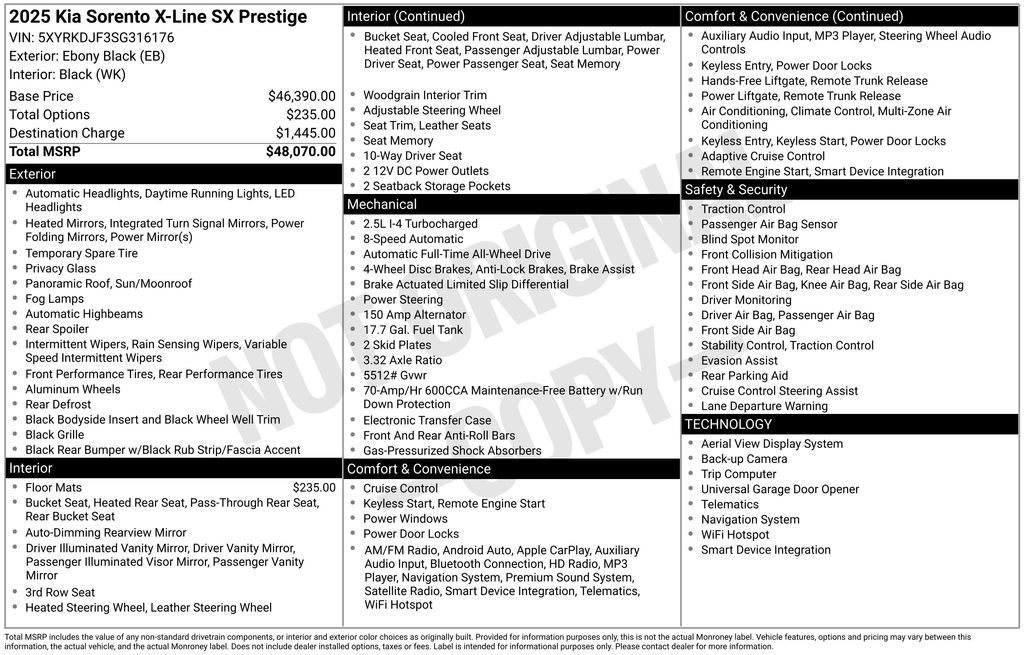 Used 2025 Kia Sorento SX Prestige image 24