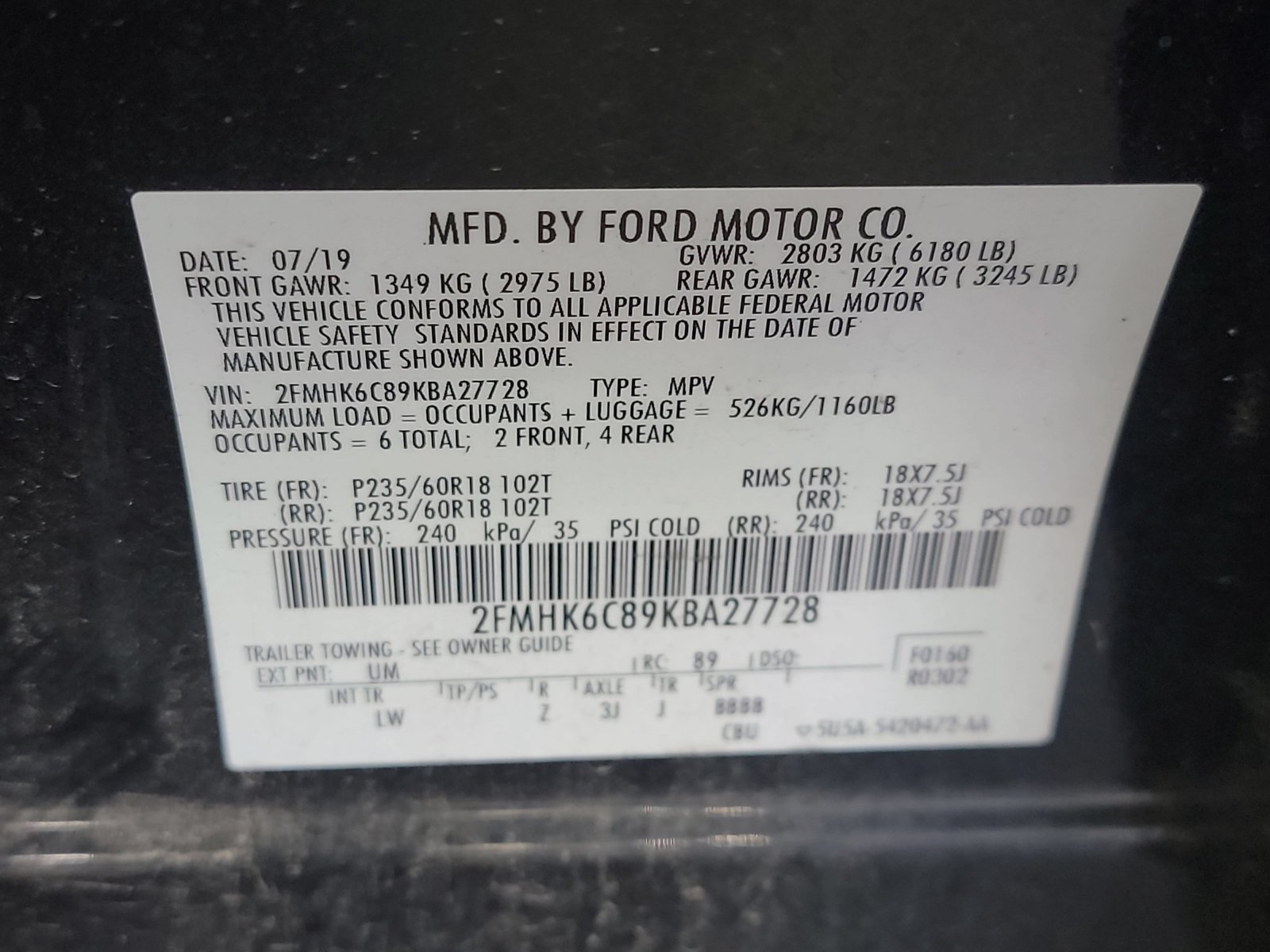 Used 2019 Ford Flex SEL w/ Equipment Group 202A AWD/4WD image 32