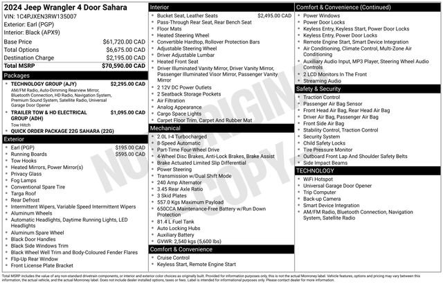 Used 2024 Jeep Wrangler Sahara w/ Technology Group AWD/4WD image 28