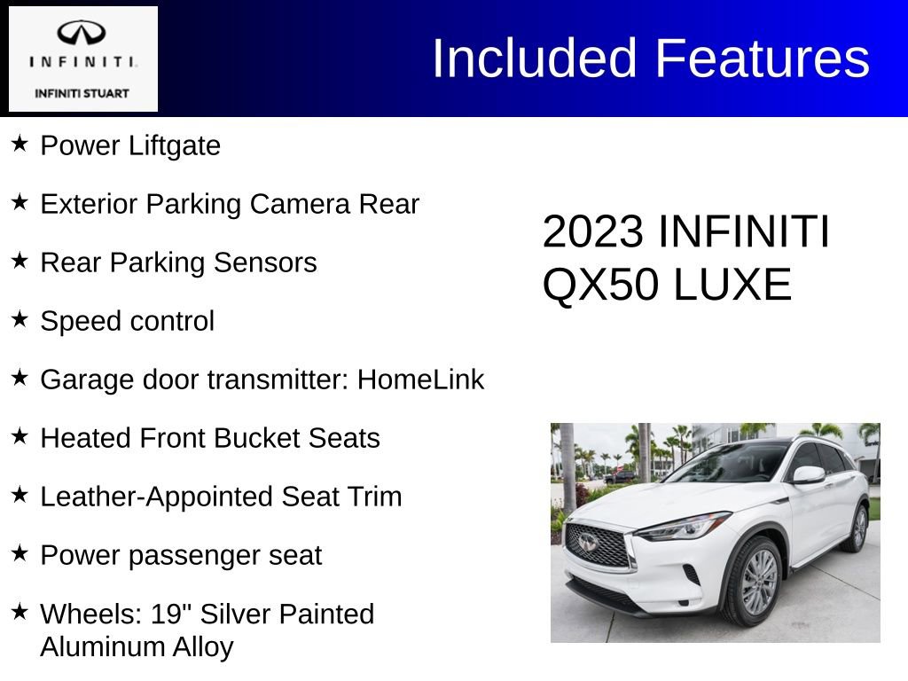 Certified 2023 INFINITI QX50 Luxe FWD image 4
