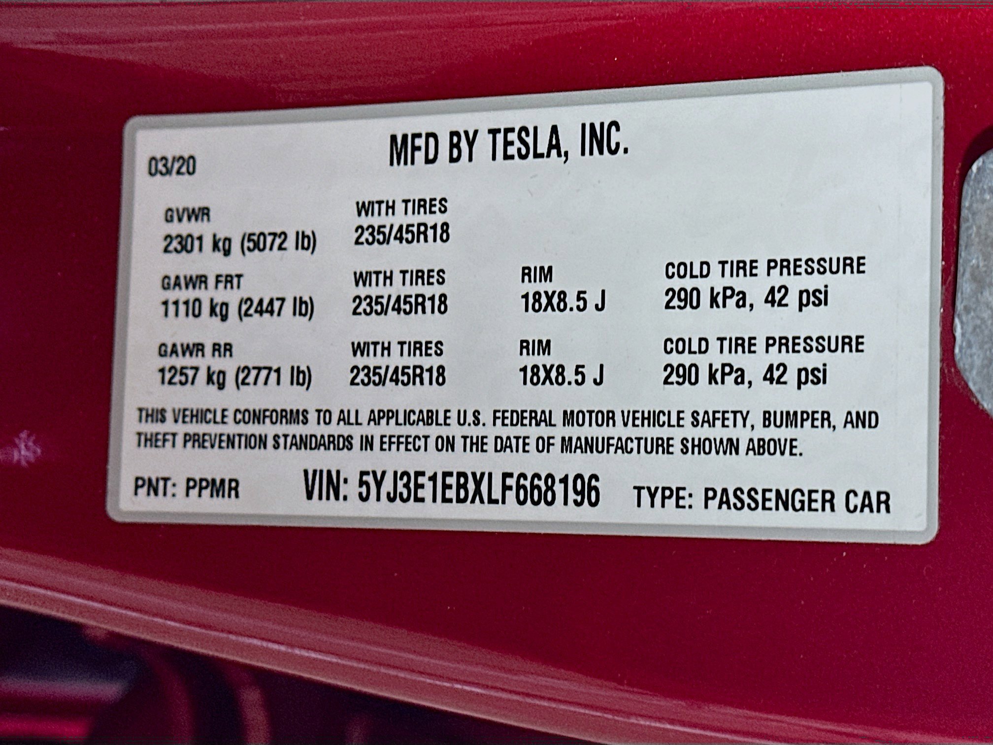 Used 2020 Tesla Model 3 Long Range image 12