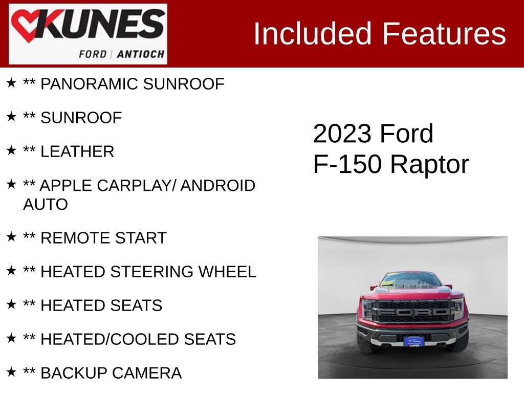 Certified 2023 Ford F150 Raptor w/ Raptor 37 Performance Package AWD/4WD image 3