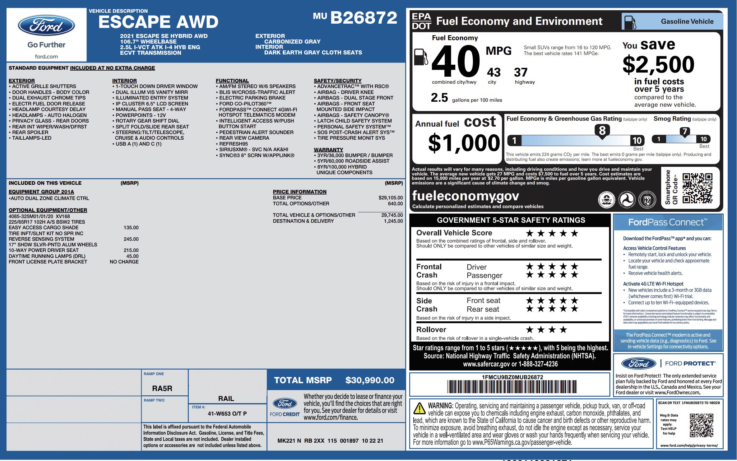 Used 2021 Ford Escape SE image 5