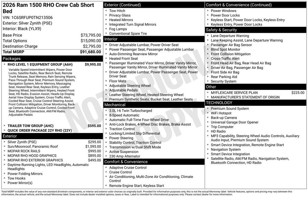 New 2026 RAM 1500 RHO w/ RHO Level 1 Equipment Group AWD/4WD image 31