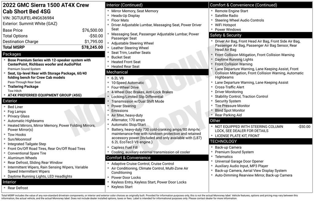 Used 2022 GMC Sierra 1500 AT4X image 33