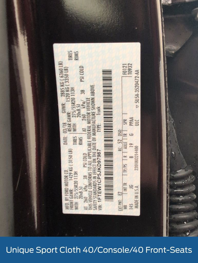 Certified 2018 Ford F150 XL w/ Equipment Group 101A Mid RWD image 36