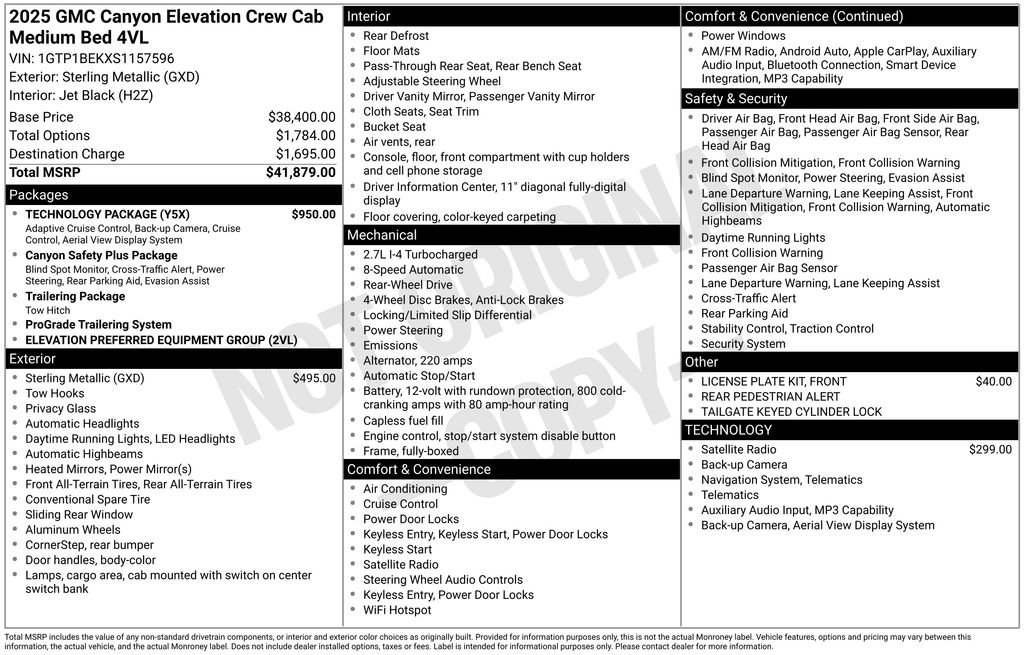 Used 2025 GMC Canyon Elevation w/ Technology Package image 4