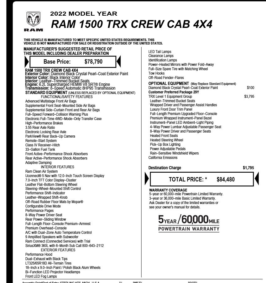 Used 2022 RAM 1500 TRX w/ TRX Level 1 Equipment Group image 6