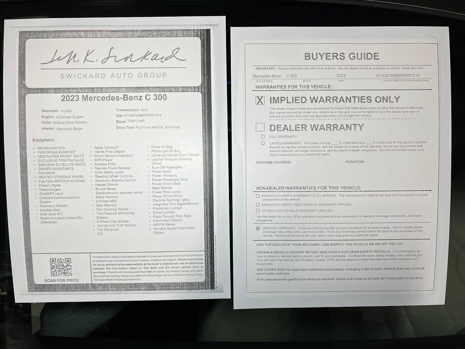 Used 2023 Mercedes-Benz C 300 4MATIC Sedan image 42