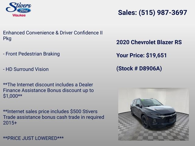 Used 2020 Chevrolet Blazer RS FWD image 22