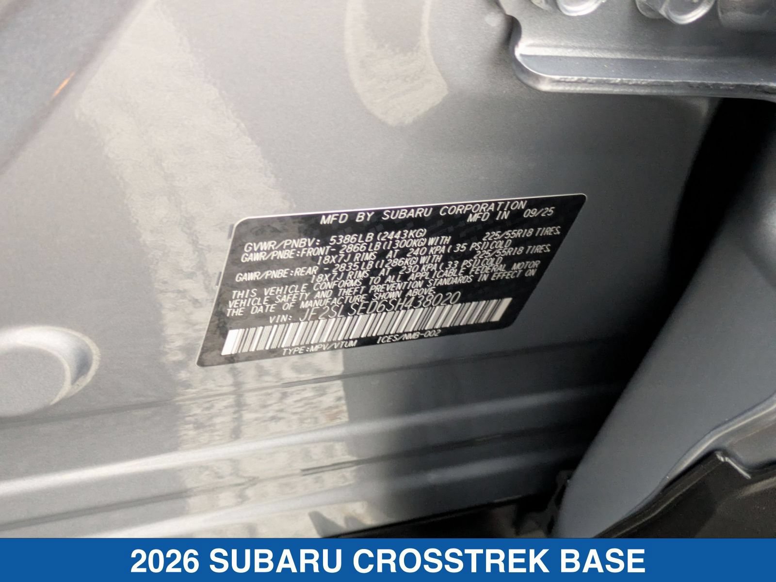 Certified 2026 Subaru Crosstrek 2.5i AWD/4WD image 31