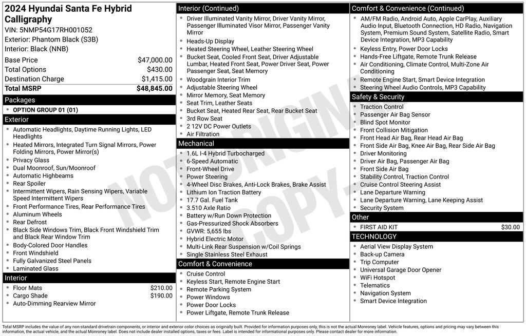 Used 2024 Hyundai Santa Fe Calligraphy image 15