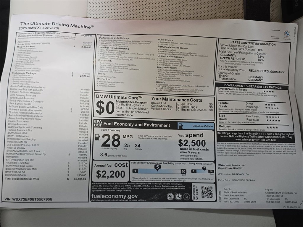New 2026 BMW X1 xDrive28i w/ Technology Package image 21
