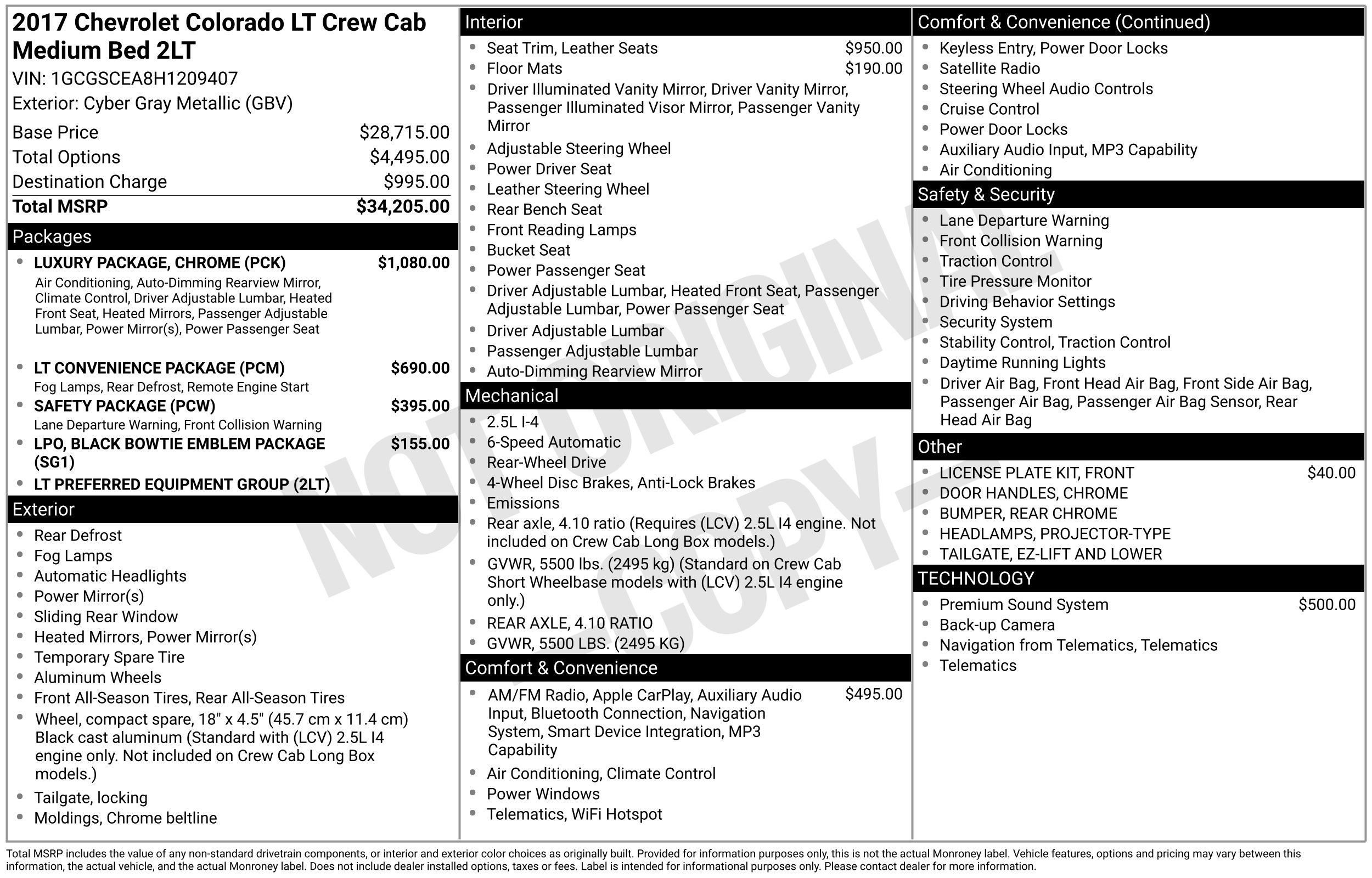 Used 2017 Chevrolet Colorado LT w/ Luxury Package, Chrome RWD image 45