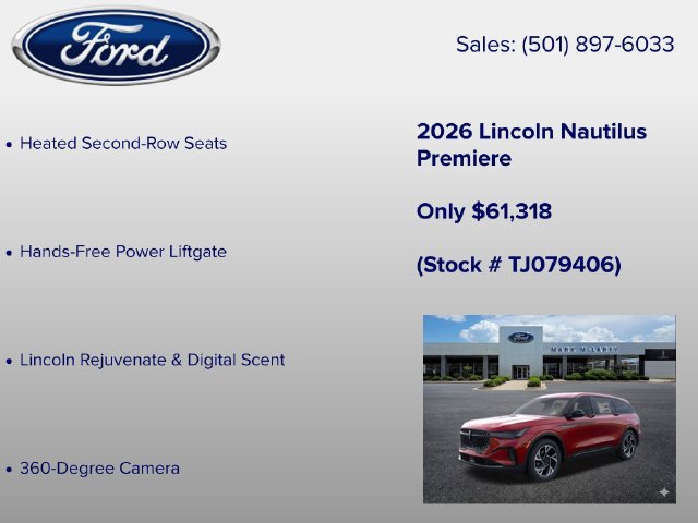 New 2026 Lincoln Nautilus Premier w/ Equipment Group 102A AWD/4WD image 12