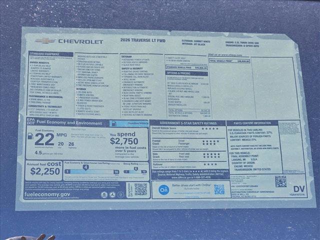 New 2026 Chevrolet Traverse LT image 18