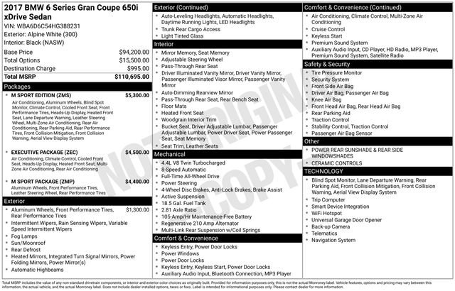 Used 2017 BMW 650i Gran Coupe xDrive image 46