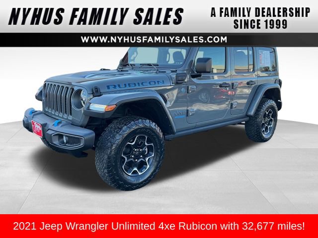 Used 2021 Jeep Wrangler Unlimited Rubicon 4xe w/ Cold Weather Group image 1