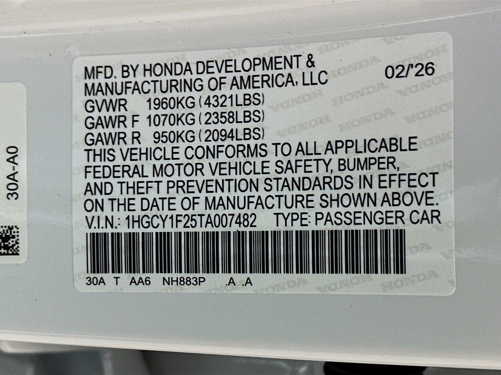 New 2026 Honda Accord LX image 30
