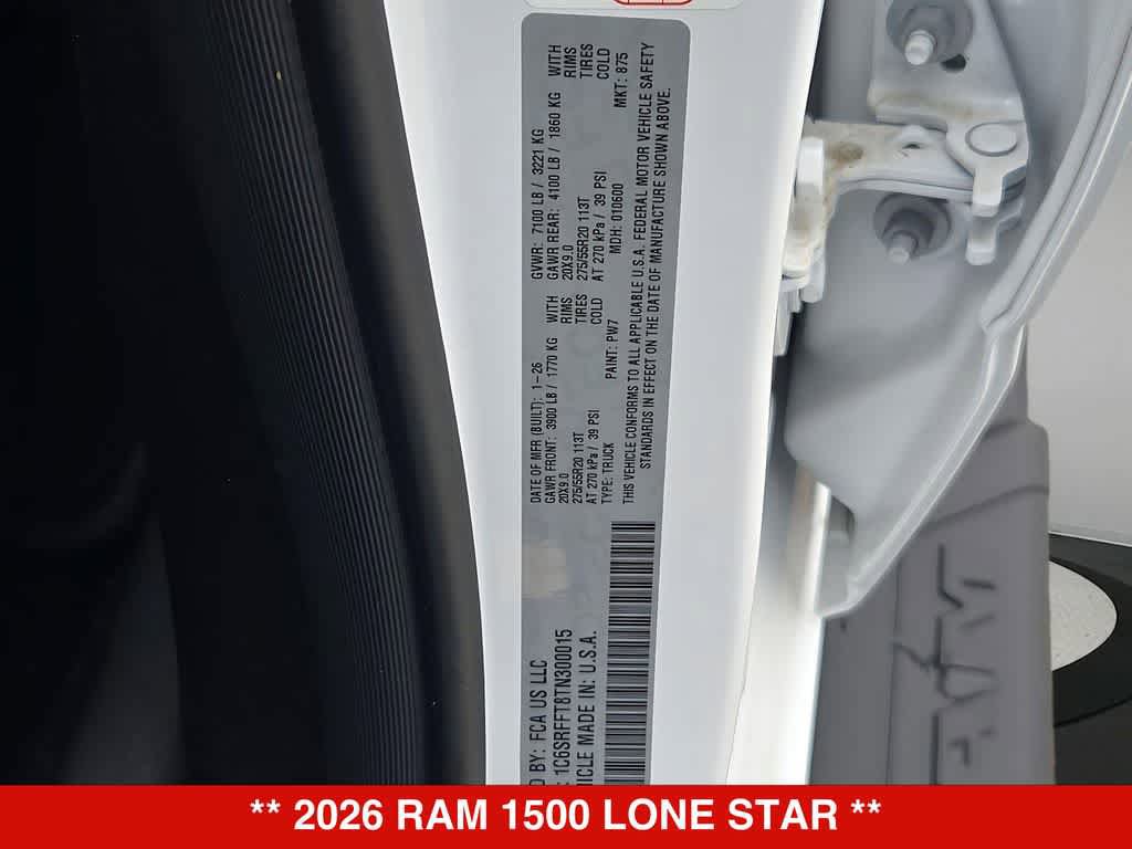 New 2026 RAM 1500 Lone Star AWD/4WD image 37
