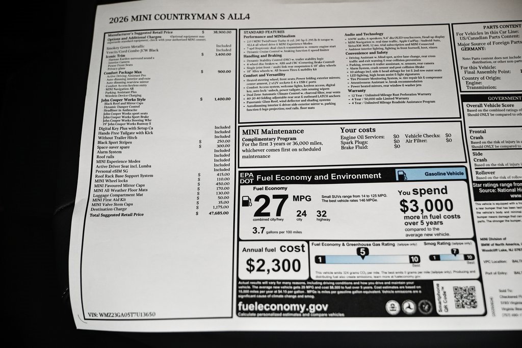 New 2026 MINI Cooper Countryman S w/ Comfort Package Max image 40