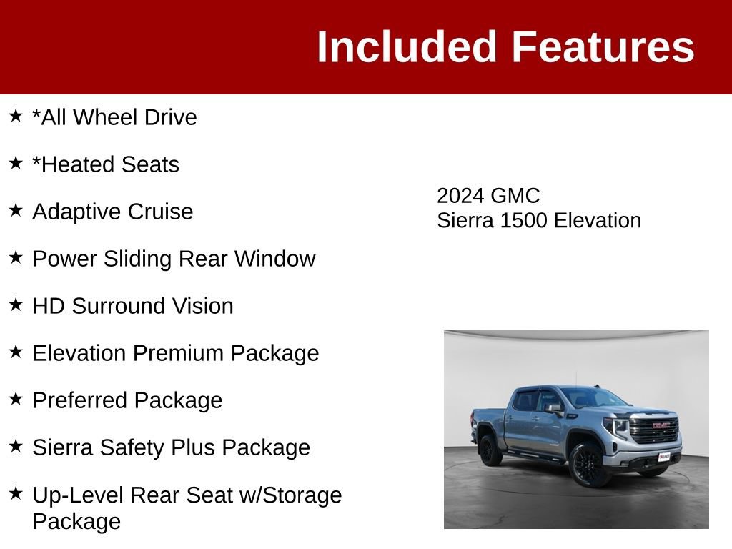 Used 2024 GMC Sierra 1500 Elevation w/ Elevation Premium Package AWD/4WD image 3