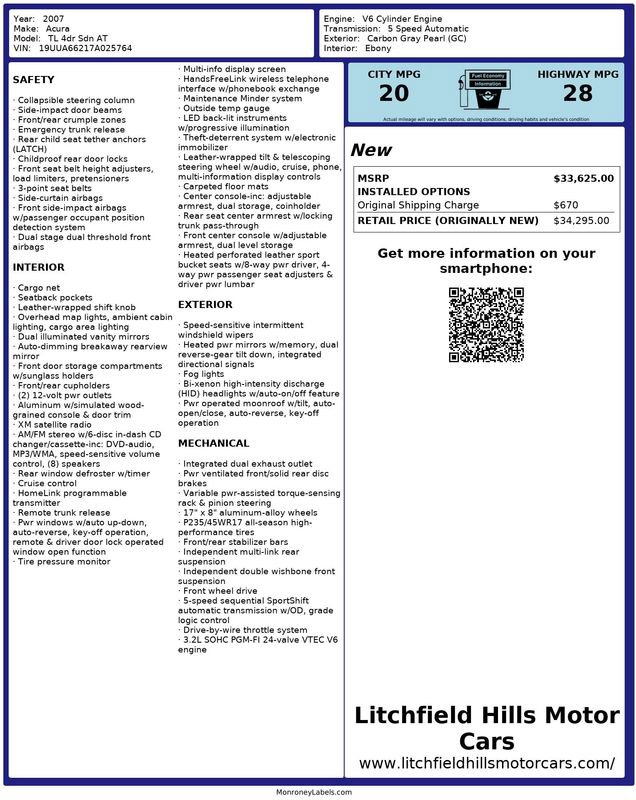 Used 2007 Acura TL 3.2 image 2