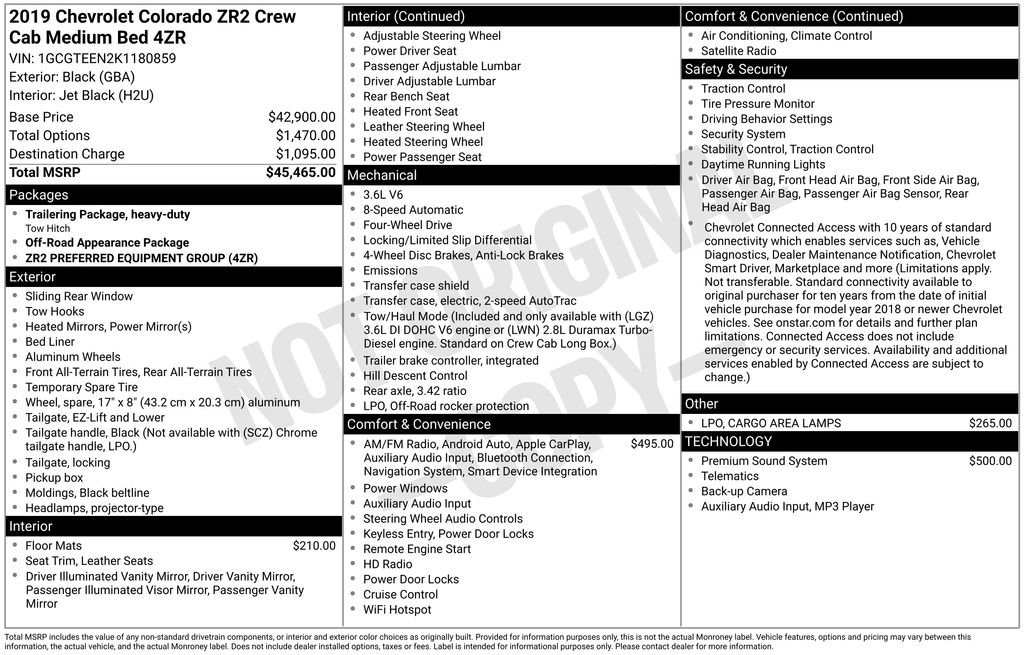 Used 2019 Chevrolet Colorado ZR2 image 40