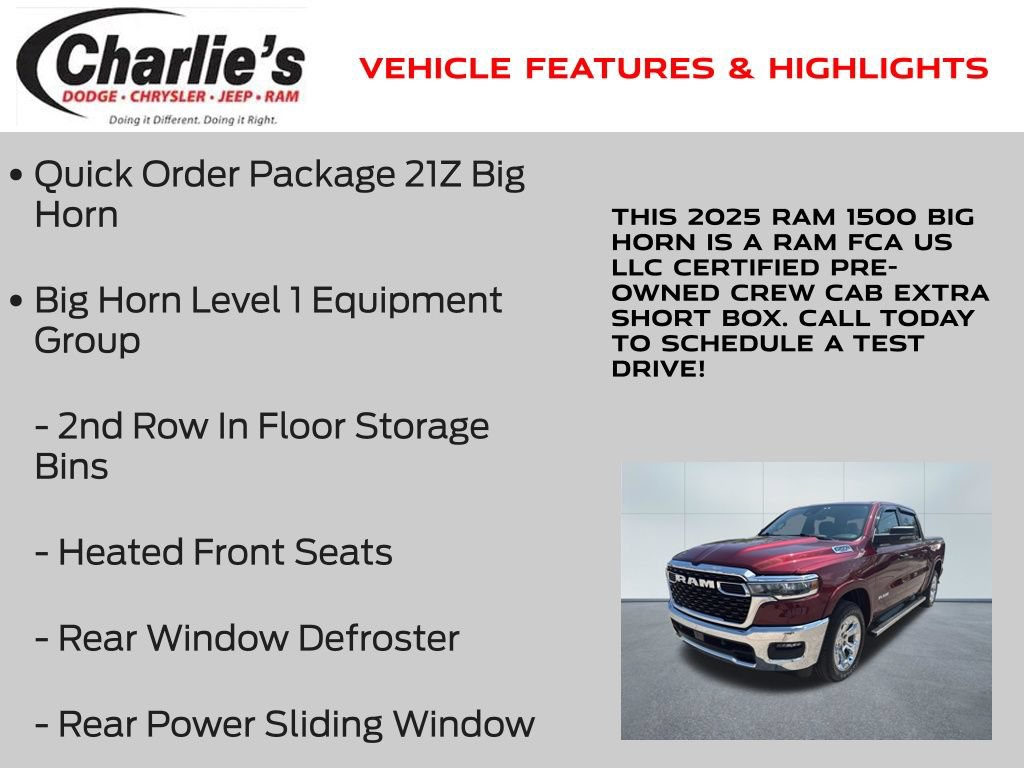Certified 2025 RAM 1500 Big Horn AWD/4WD image 7