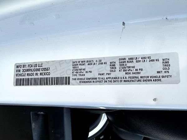 Used 2022 RAM ProMaster 3500 w/ Interior LED Lighting Group FWD image 33