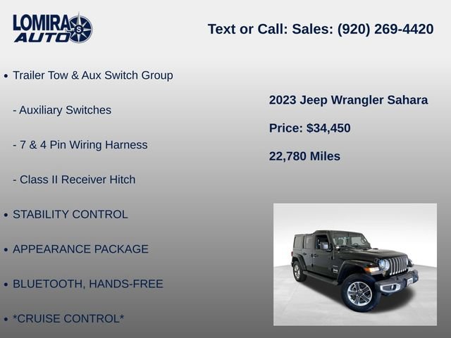 Used 2023 Jeep Wrangler Unlimited Sahara w/ Cold Weather Group AWD/4WD image 14