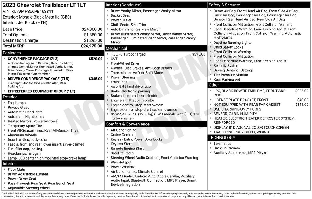 Used 2023 Chevrolet TrailBlazer LT w/ Convenience Package image 6