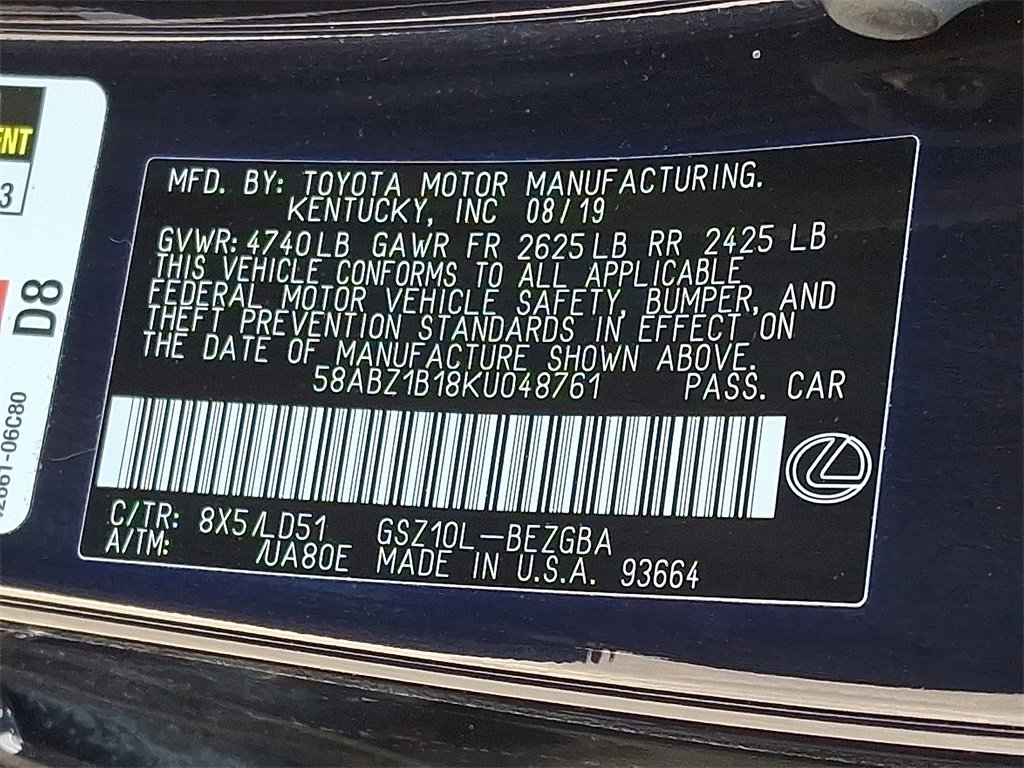 Used 2019 Lexus ES 350 image 27