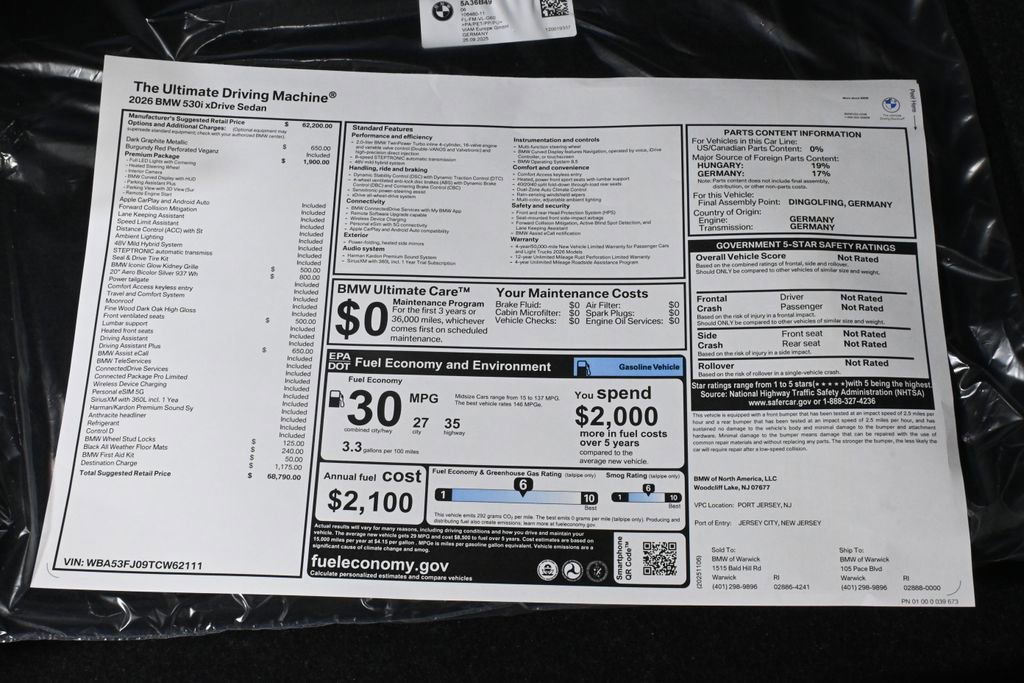 Used 2026 BMW 530i xDrive w/ Premium Package image 36